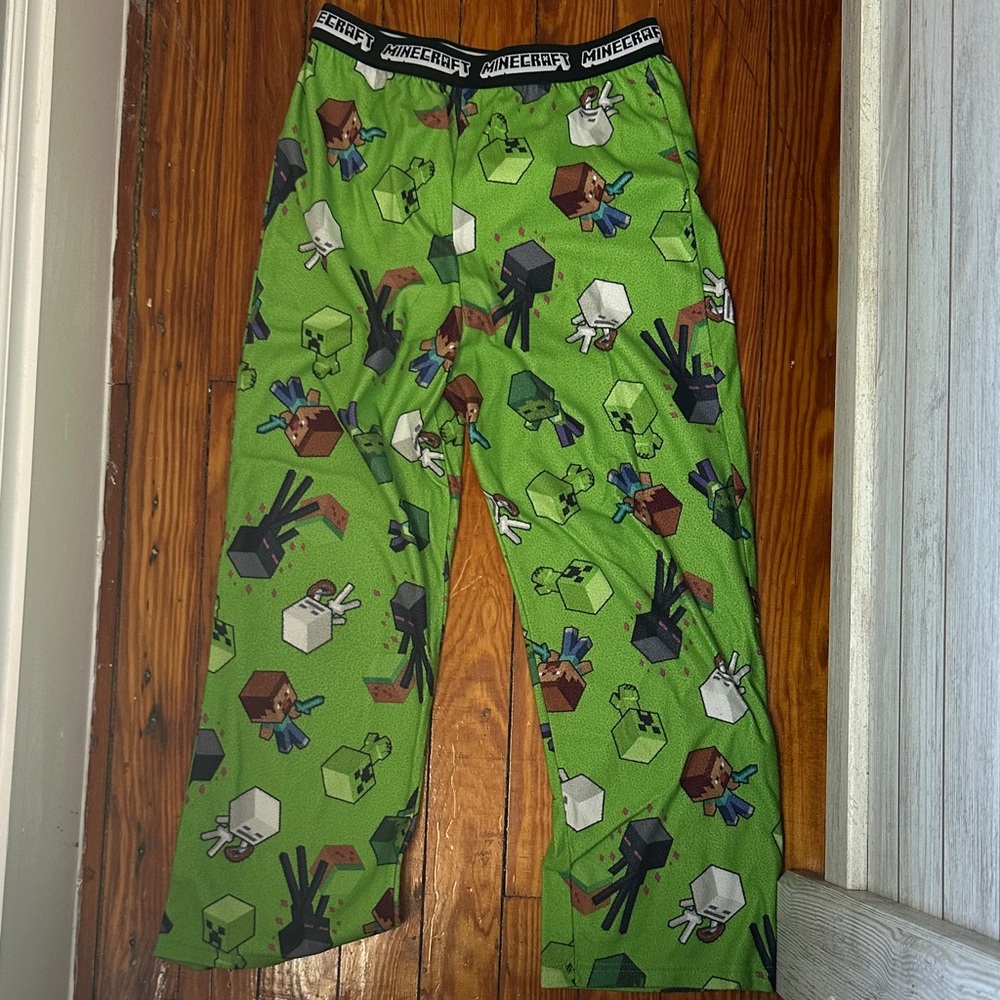 Minecraft Kids Green Joggers